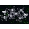 B&M 24 Solar LED Butterfly String Lights - White