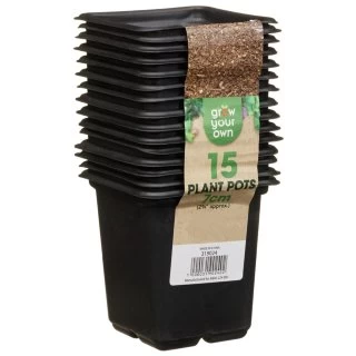 B&M Black Plant Pots 15pk - Image 3
