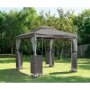B&M Luxury Steel Framed Gazebo 2.5m - Grey