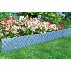 Rattan Effect Border Fence 4pk - Grey