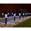 Solar Powered Black Post Lights - Cool White 15pk