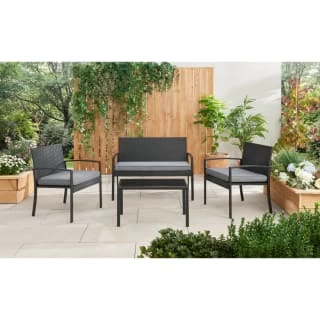 Bali Rattan Patio Set 4pc - Image 2