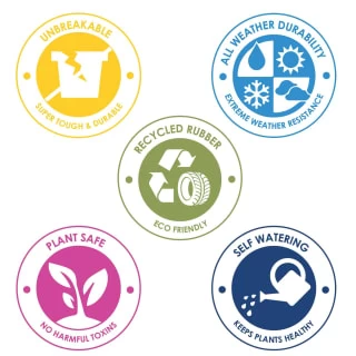 B&M Sonata Planter 71cm - Slate - Image 5