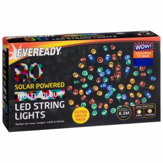 Eveready Solar Powered LED String Lights 80pk - Multicolour - Image 2