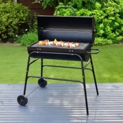 B&M Large Family Drum Barbeque With Lid