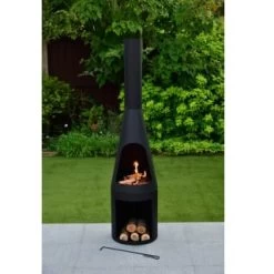 Brooklyn Chiminea With Log Store 150cm