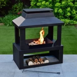 Belmont Log Burner With Log Storage Tray