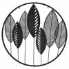 B&M Round Leaf Metal Wall Art