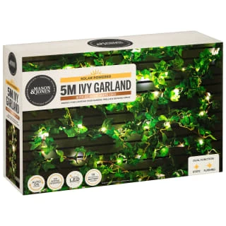 Solar Powered Artificial Ivy Garland 5m - Image 5