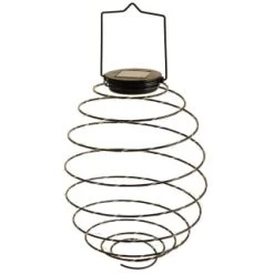 B&M Solar Powered Spiral Lantern - Black