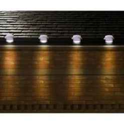 Solar Powered Fence & Gutter Lights - White 4pk
