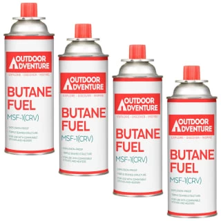 Outdoor Adventure Butane Gas Cartridges 4pk