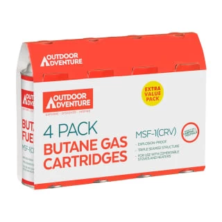 Outdoor Adventure Butane Gas Cartridges 4pk - Image 3