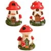 B&M Assorted Mushroom House Ornament With Glowing Solar Light