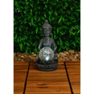 B&M Assorted Sitting Solar Buddha Garden Ornament - Image 6