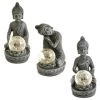 B&M Assorted Sitting Solar Buddha Garden Ornament