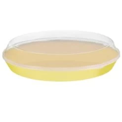 B&M Food Tray With Clear Lid - Yellow