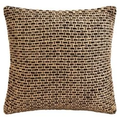 B&M Black & Natural Woven Cushion